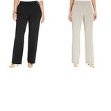 JM Collection Plus Size Curvy Fit Straight Leg Pants