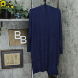 JM Collection Women's Plus Size Lace Up Cuff Duster Cardigan Sweater