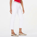 Tommy Hilfiger Womens Ribbon Trim Ankle Pants Bright White 10
