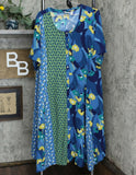 NWT LOGO By Lori Goldstein Woven Mixed Print Dress. A354574-Plus Plus 2X
