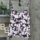 Kona Sol Women's Plus Size Scoop Neck Adjustable Tankini Top