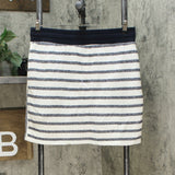 Jones New York Women's French Terry Skort White / Indigo Stripe Large
