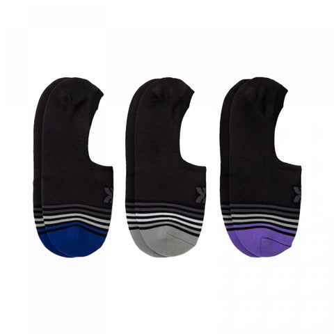 All In Motion Women's Lightweight Striped 3 Pack Liner Athletic Socks