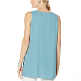 MarlaWynne WynneLayers Women's Crepe Tank Top With Chiffon Hem