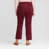 Ava & Viv Women's Plus Size Slim Straight Fit Corduroy Pants