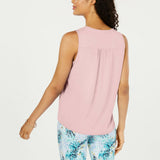 Charter Club Women's Sleeveless Pintuck Blouse