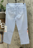 DG2 by Diane Gilman Women's Tall Embroidered Cropped Jeans