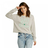Grayson/Threads Women's St. Patrick's Day Let's Day Drink Cropped Sweatshirt
