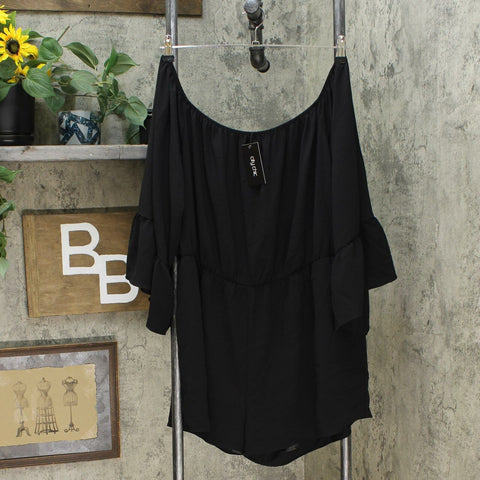 City Chic Trendy Plus Size Off The Shoulder Romper