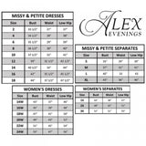 Alex Evenings Women's Rosette Embellished Lace A-Line Gown Navy 14