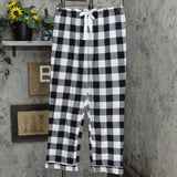 Stars Above Womens Plaid Drawstring Pajama Sleep Pants 93G9Y Black / White M