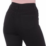 DG2 by Diane Gilman Women's Plus Size Embroidered Pull On Exposed Button Jeans
