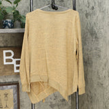 DG2 by Diane Gilman Women's Ruffle Side Brushed Knit Sweater