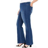 INC International Concepts Women's Plus Pull-On Flare Jeans Blue 22W