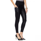 G by Giuliana Women's Faux Leather And Ponte Leggings