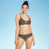 Kona Sol Women's Leopard Medium Coverage Hipster Bikini Bottom