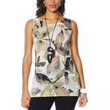 MarlaWynne WynneLayers Women's Printed Shadow Leaf Tank Top