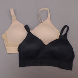 Rhonda Shear 2 Pack Molded Cup Bras With Mesh Back Detail Dark Nude/ Black 2X