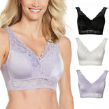 Rhonda Shear 3 Pack "Betty" Pin Up Bra with Pads Purple Multi Medium