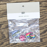 BP. Assorted 3-Pack Psychedelic Hello Mushroom Smiley Face Patches Iron On