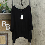 DG2 by Diane Gilman Women's Slit Sleeve Pleat Front Dolman Top