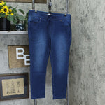Martha Stewart Petite Knit Denim Pull-On Faux Drawstring Jeans