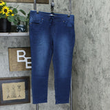 Martha Stewart Petite Knit Denim Pull-On Faux Drawstring Jeans
