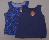 IMAN Women's Plus Size 2 Pack Global Chic Luxury Resort Tank Tops
