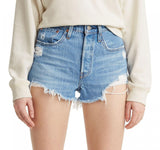 Levi's Women's 501 Original High-Rise Jean Shorts Sansome Straggler 32