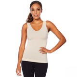 Nearly Nude Women's Plus Size Smoothing Modal Cotton V-Neck Tank Top