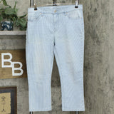 DG2 by Diane Gilman Women's Petite Classic Stretch Pinstripe Crop Jeans