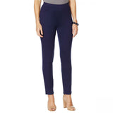 Lemon Way Women's Petite Pull On Ponte Straight Leg Pants