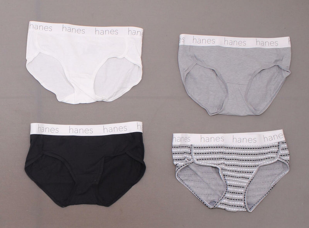 Hanes Premium Women's 4 Pack Boyfriend Cotton Stretch Hipster Underwear