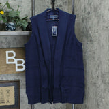 Karen Scott Plus Size Duster Sleeveless Vest Cardigan Sweater