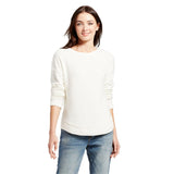 A New Day Women's Cozy Leisure Shirt Top Cream XXL