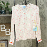 CeCe Women's Polka Dot Printed Blouse