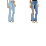 DG2 by Diane Gilman Women's Petite Side Embroidered Studded Boot Cut Jeans