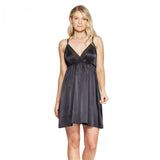 Gilligan & O'Malley Women's Strappy Satin Chemise Nightgown
