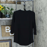 Isaac Mizrahi Live! Women's Essentials Pima Cotton 3/4 Sleeve Tunic Top