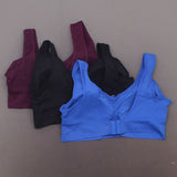 Rhonda Shear 3 Pack Seamless Bras With Lace And Back Closure Multi XL