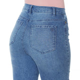 DG2 by Diane Gilman Women's Petite Classic Stretch Denim Pedal Pusher Jeans