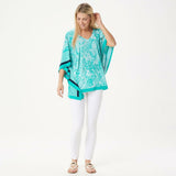 Susan Graver Women's Paisley Liquid Knit Scarf Top