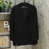 DG2 by Diane Gilman Women's Ponte Knit Blazer Jacket Black Plus 3X