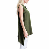 Fever Women's Sleeveless High Low Tunic Blouse