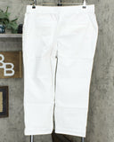 Martha Stewart Petite Stretch Canvas Pull-On Pants With Drawstring