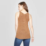 Universal Thread Women's Sleeveless V-Neck Henley Sweater Tank Top