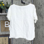 A New Day Women's Short Sleeve Linen Cuff T-Shirt 78776261 White M