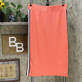 Tommy Hilfiger Women's Side Stripe French Terry Midi Skirt Coralie Large