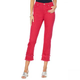 DG2 by Diane Gilman Women's Classic Stretch Double Frayed Crop Jeans