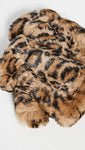 Apparis Ariel Womens Faux Fur Fingerless Gloves Leopard Print Brown One Size